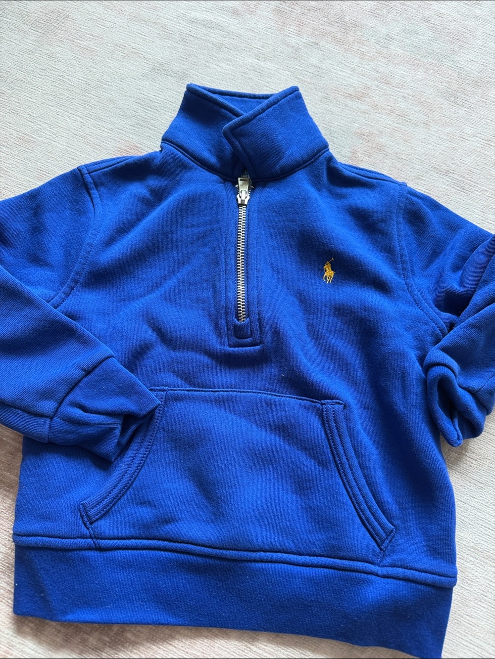 Ralph Lauren Kids Fleece Half Zip Pullover Royal Blue Size 3